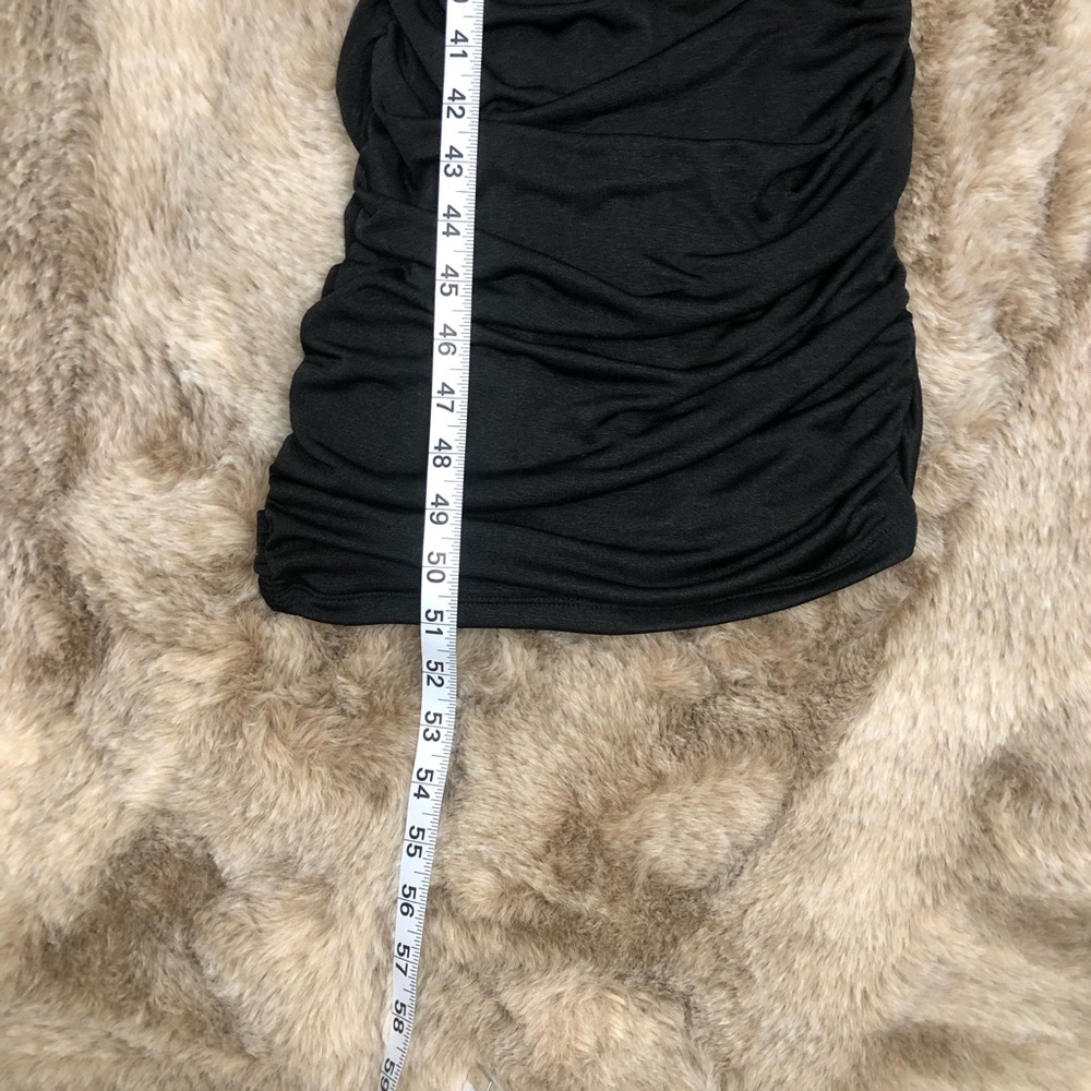 Fashion Nova Living For It Black Ruched Slinky Maxi Dress NWOT - Picture 5 of 9